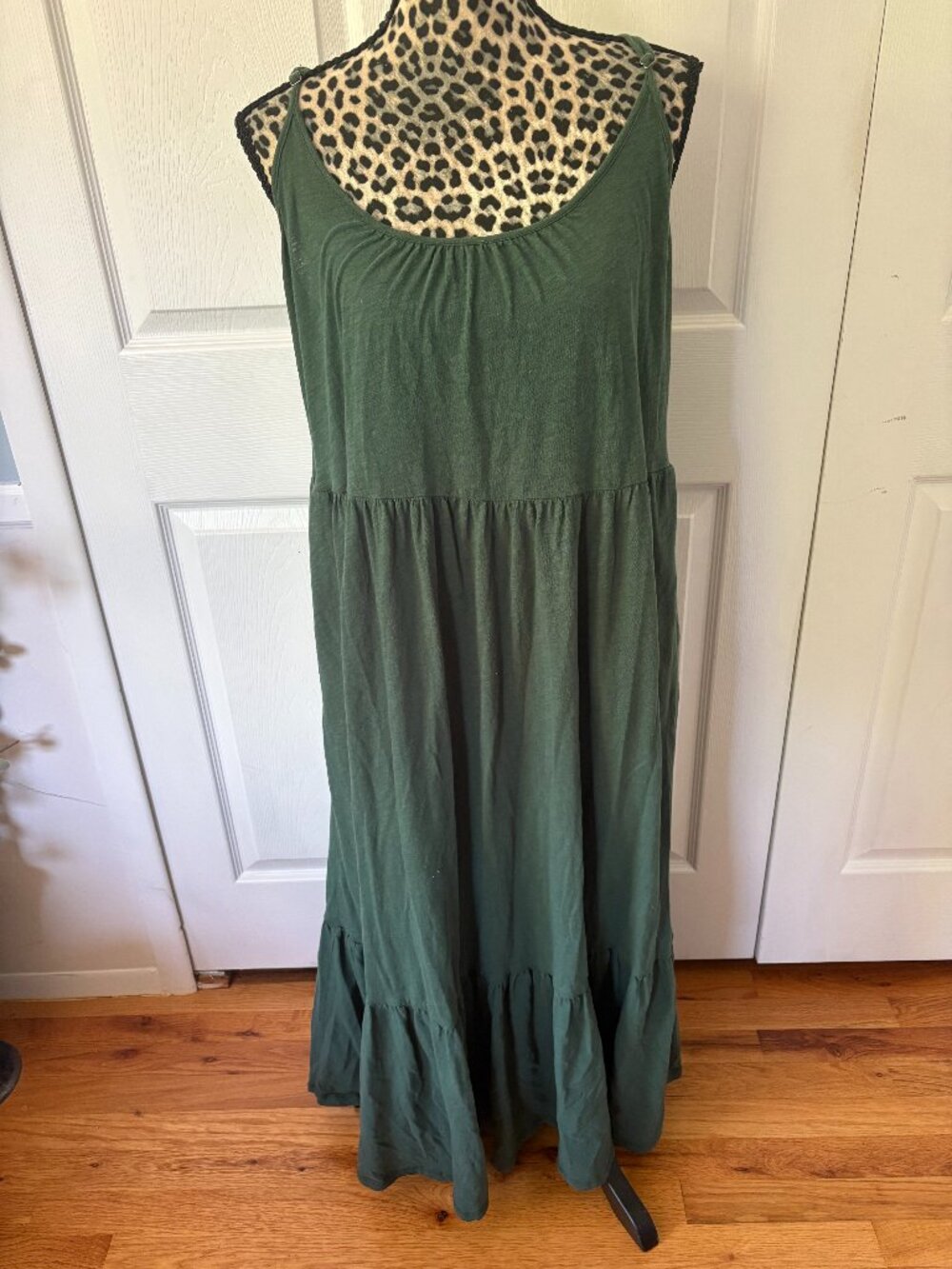 Z Supply Lido Cotton Slub Adjustable Strap Sundress Green M